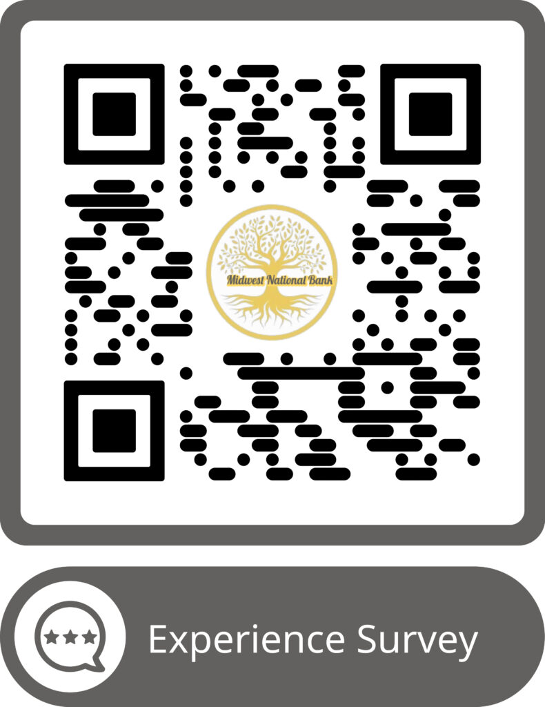 QR Code to scan and take experience survey. 